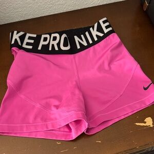 Nike Women's Athletic Pro Dri-Fit Spandex Shorts in Vibrant Pink | size small